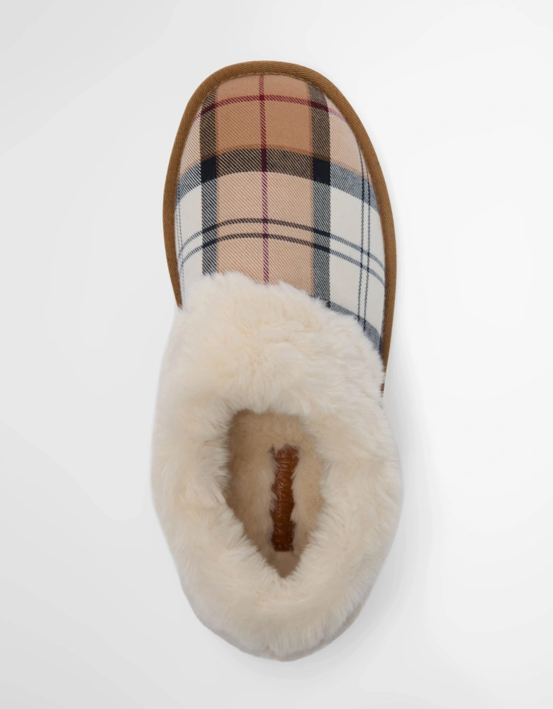 Eloise Womens Tartan Bootie Slipper - Hessian Tartan