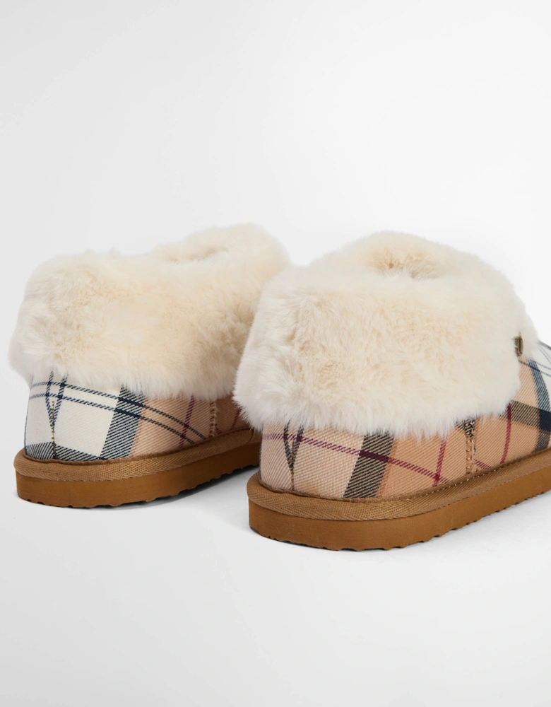 Eloise Womens Tartan Bootie Slipper - Hessian Tartan