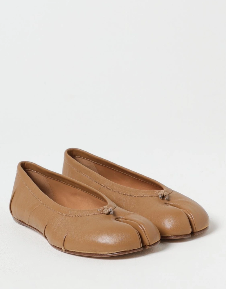 Elegant Split-Toe Leather Ballet Flats Comfortable Everyday Shoes