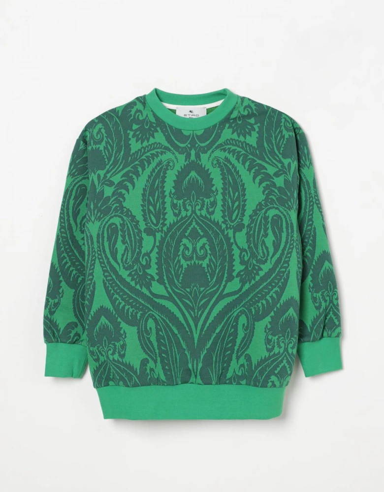 Paisley Crew Neck Sweatshirt