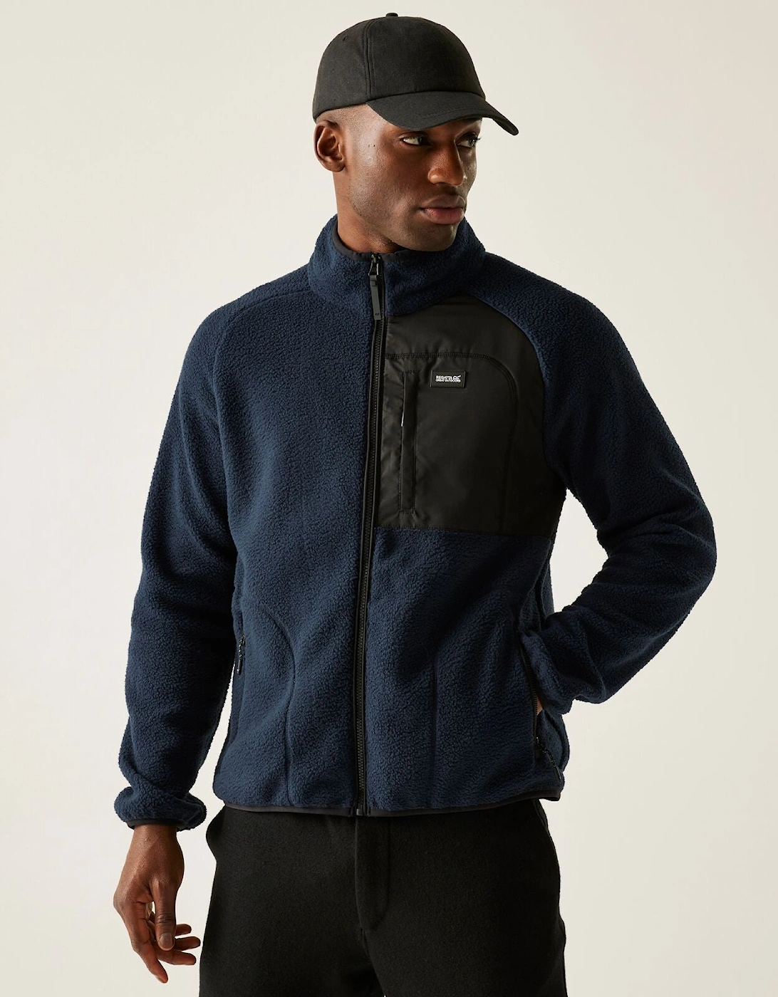 Mens Frankie Borg Full Zip Fleece, 2 of 1