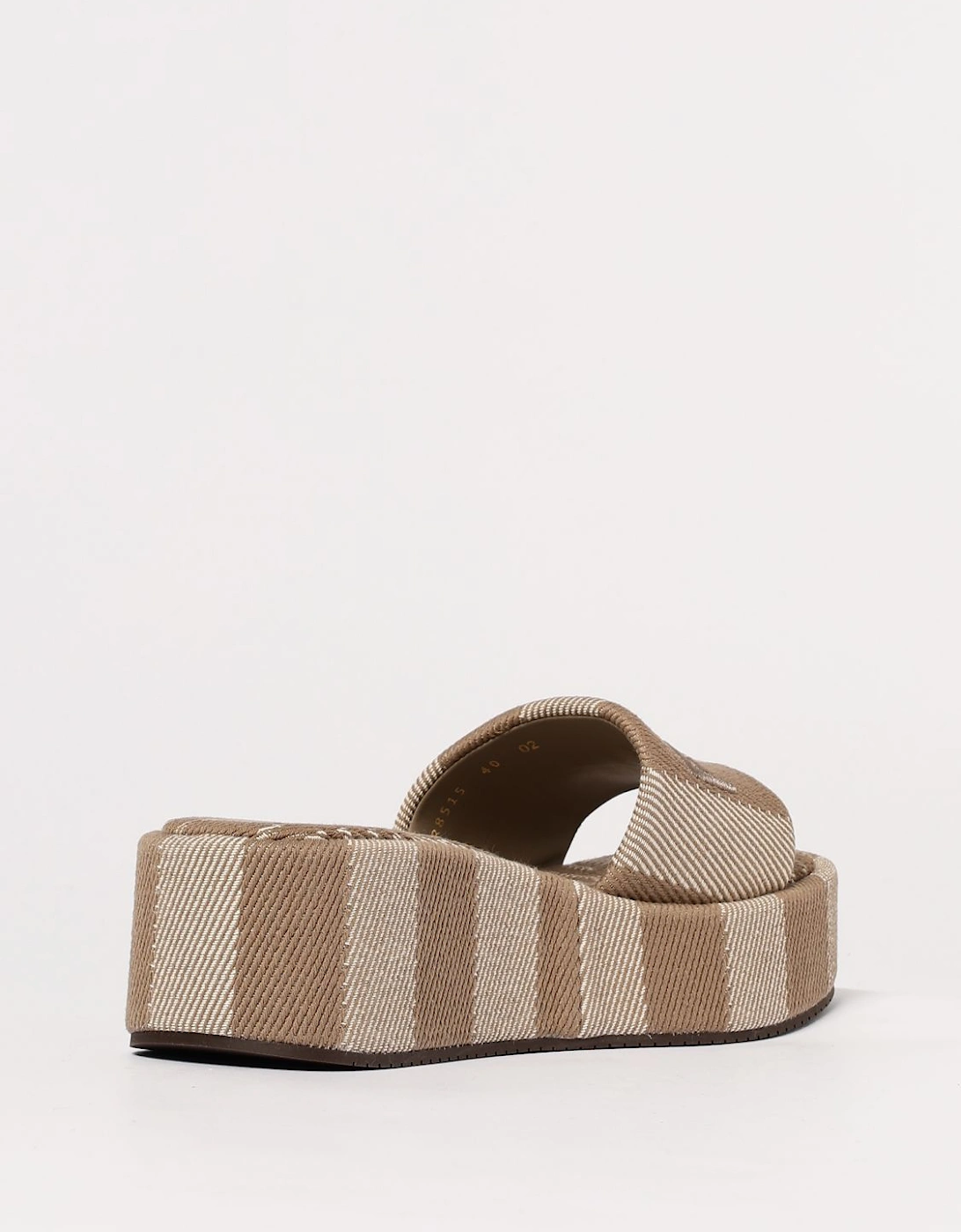 Striped Fabric Platform Slides