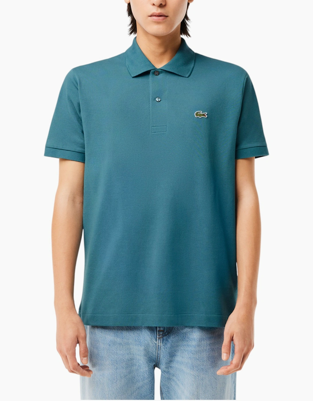 Men's Lacoste L1212 Mens Polo T Shirts Classic Fit Short Sleeve Casual Sports Golf Tee - Blue - Size: 36