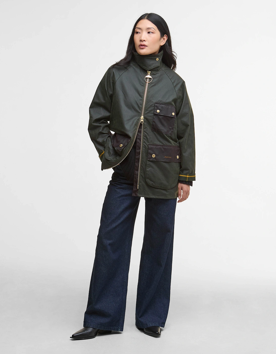 Luella Womens Wax Jacket - Fern/Ancient Tartan