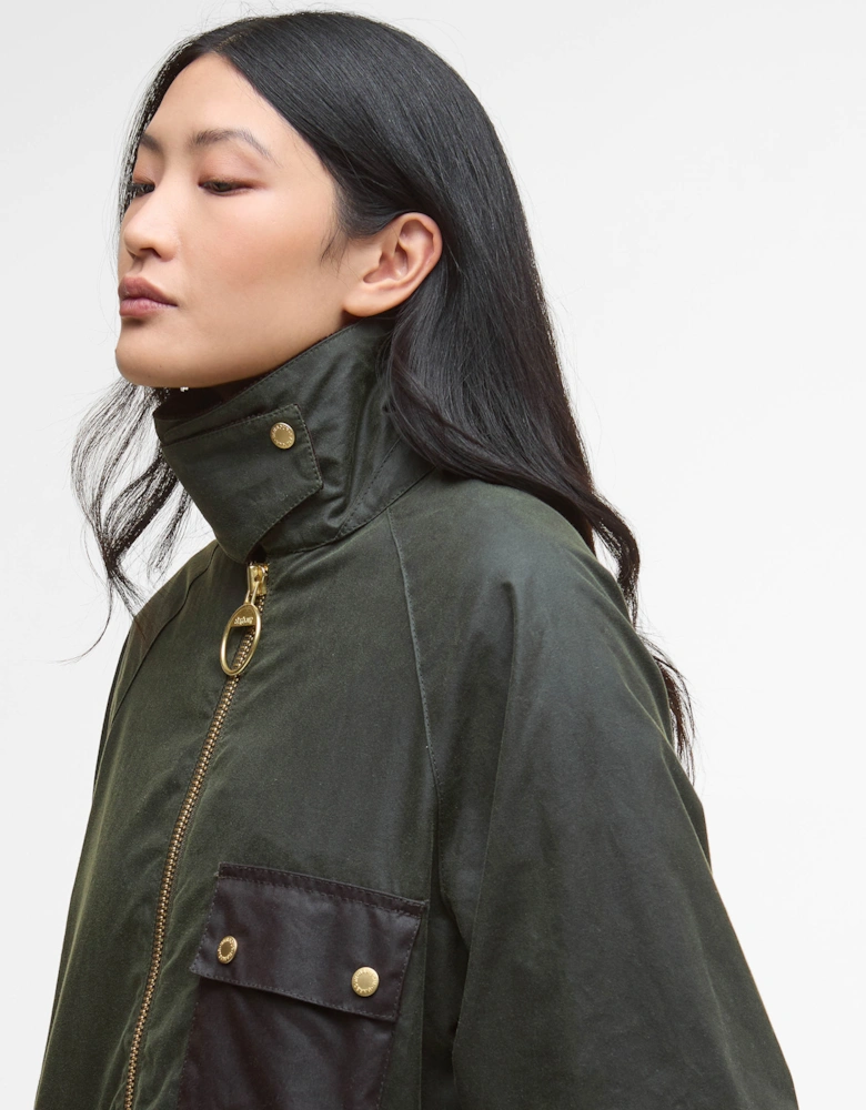 Luella Womens Wax Jacket - Fern/Ancient Tartan