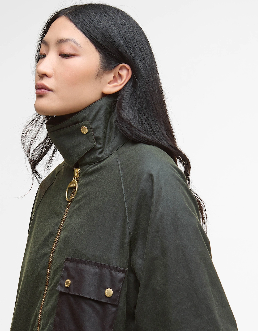 Luella Womens Wax Jacket - Fern/Ancient Tartan