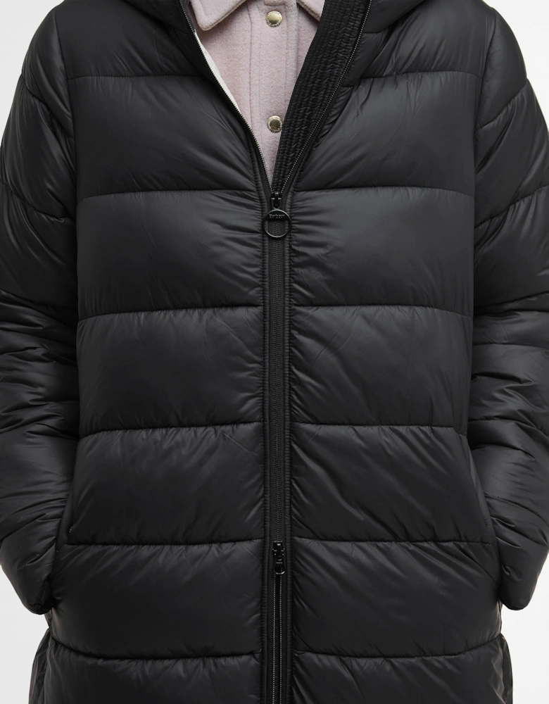 Olivios Womens Longline Puffer Jacket - Black