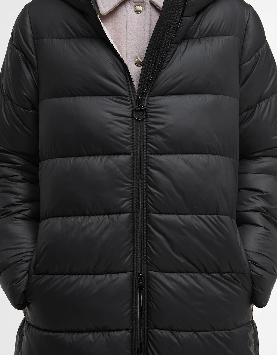 Olivios Womens Longline Puffer Jacket - Black