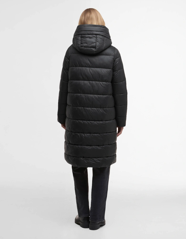 Olivios Womens Longline Puffer Jacket - Black