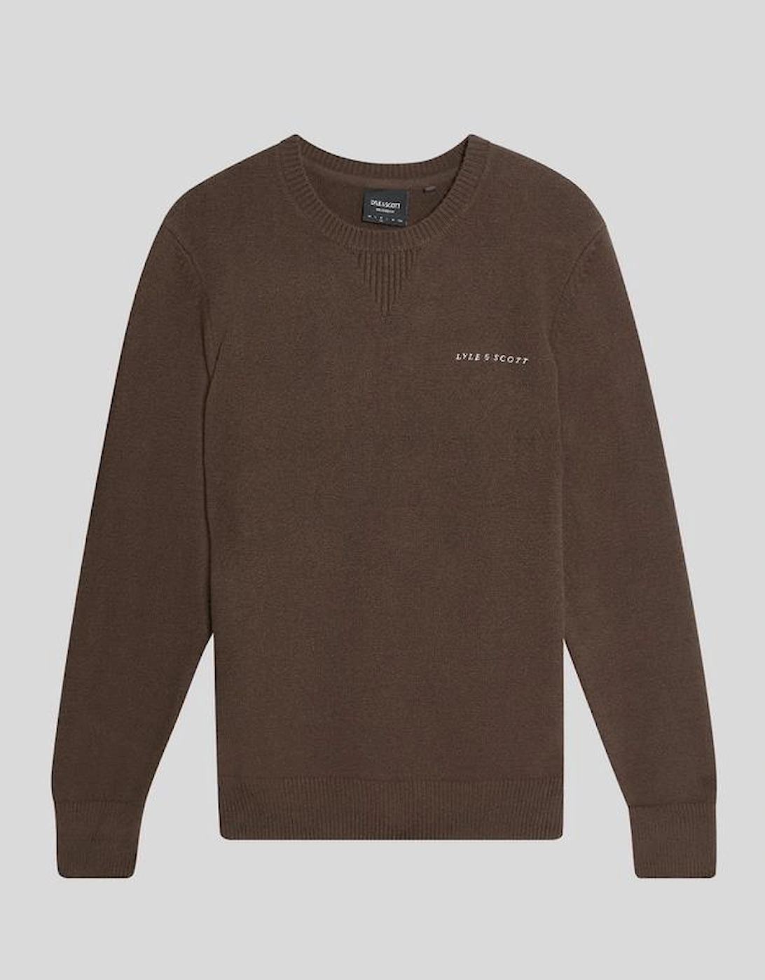Knitted Script Crew Neck Jumper