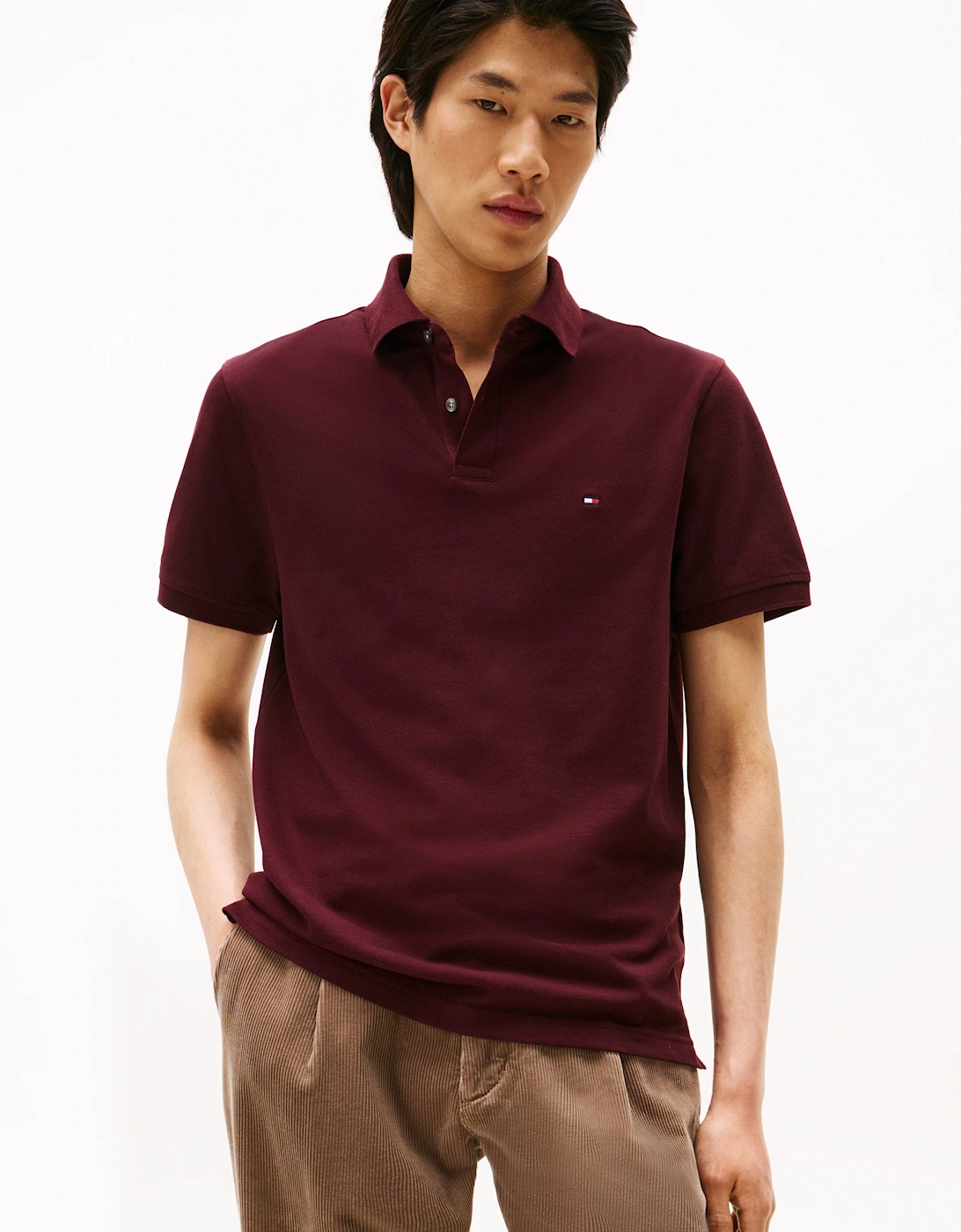 1985 Regular Fit Mens Polo - Deep Burgundy, 6 of 5
