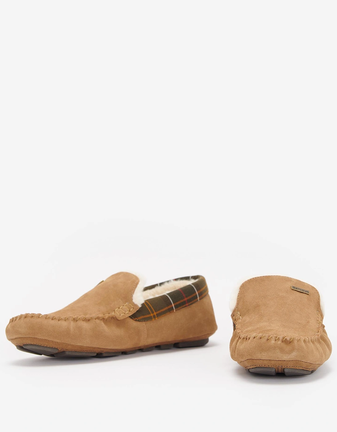 Monty Moccasin Slippers BE51  Camel Suede