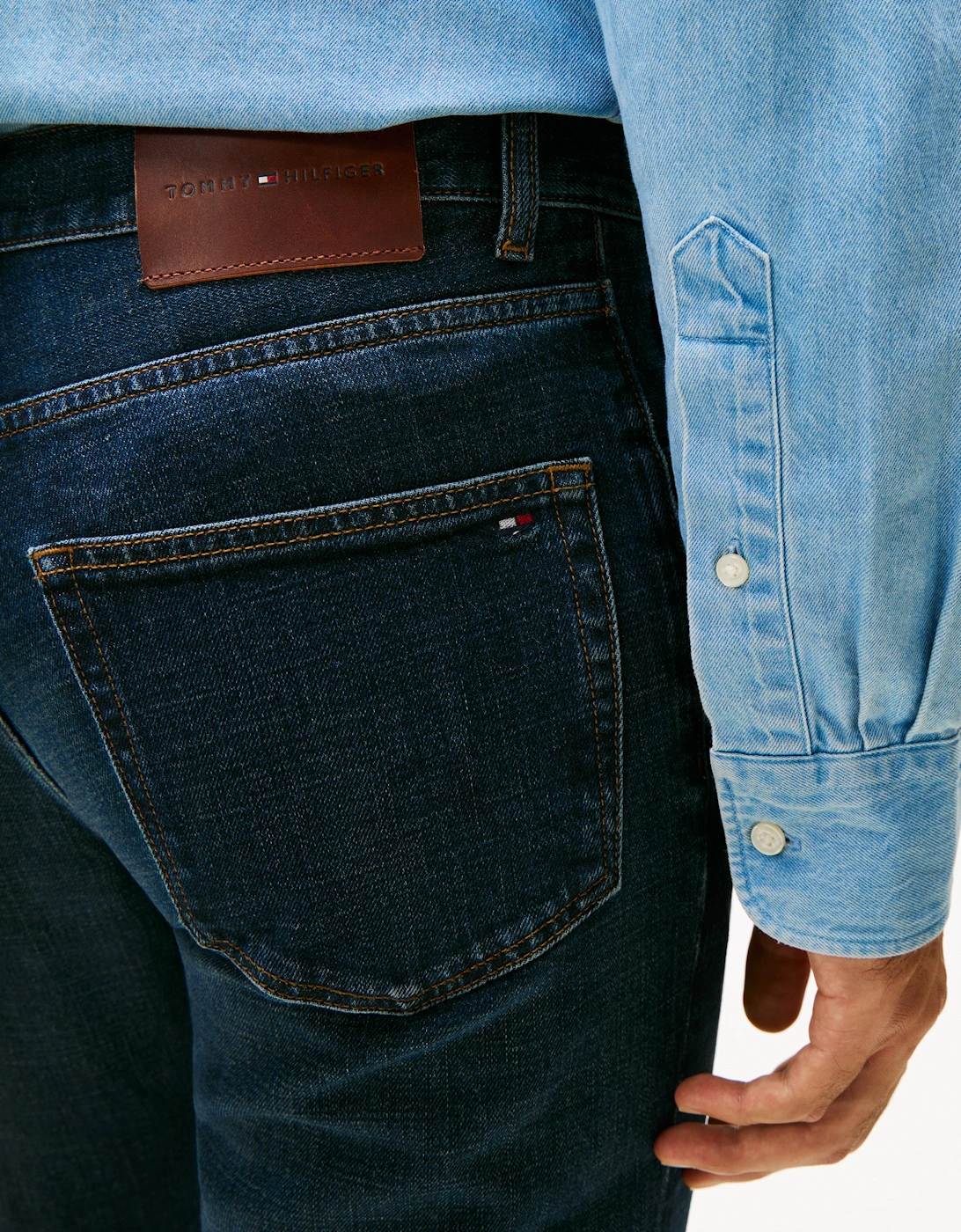Denton Mens Straight Leg Jeans - Blacker Blue