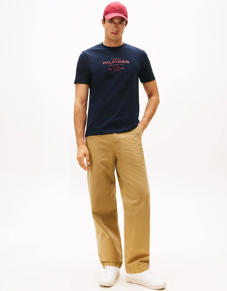 Stack Hilfiger Mens Graphic T-Shirt - Desert Sky