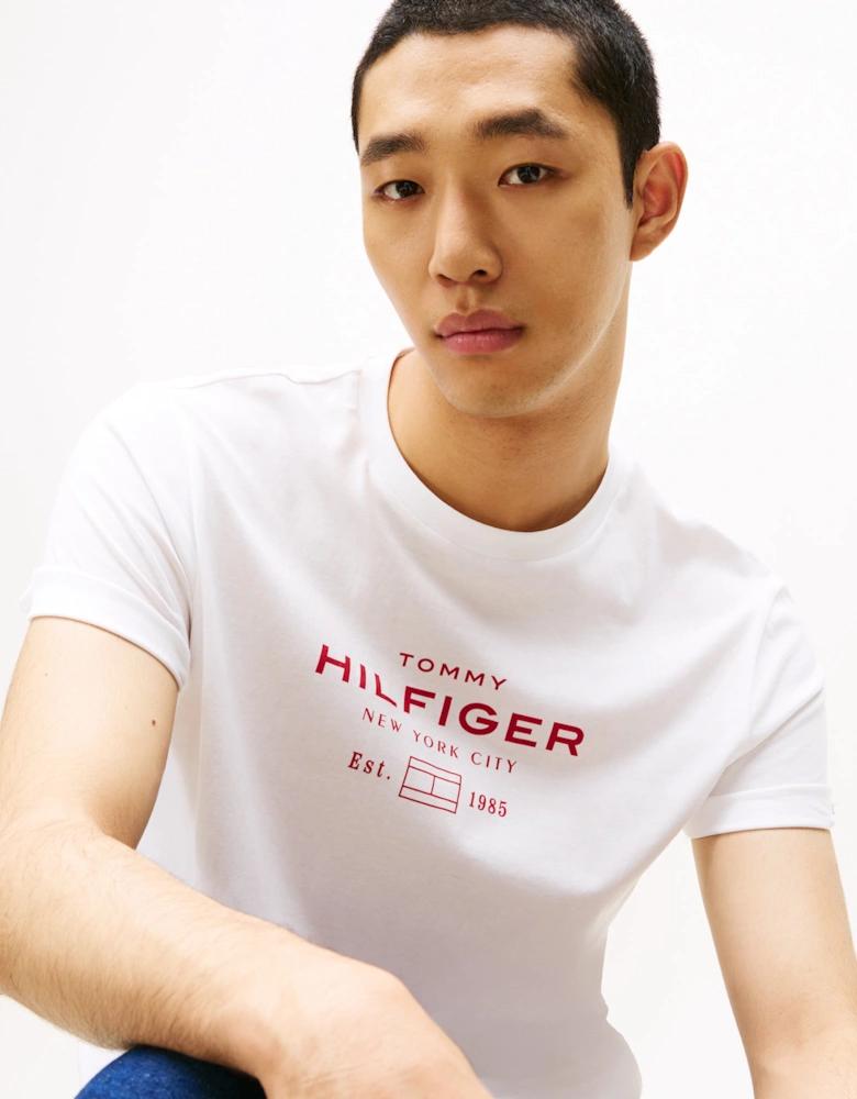 Stack Hilfiger Mens Graphic T-Shirt - White