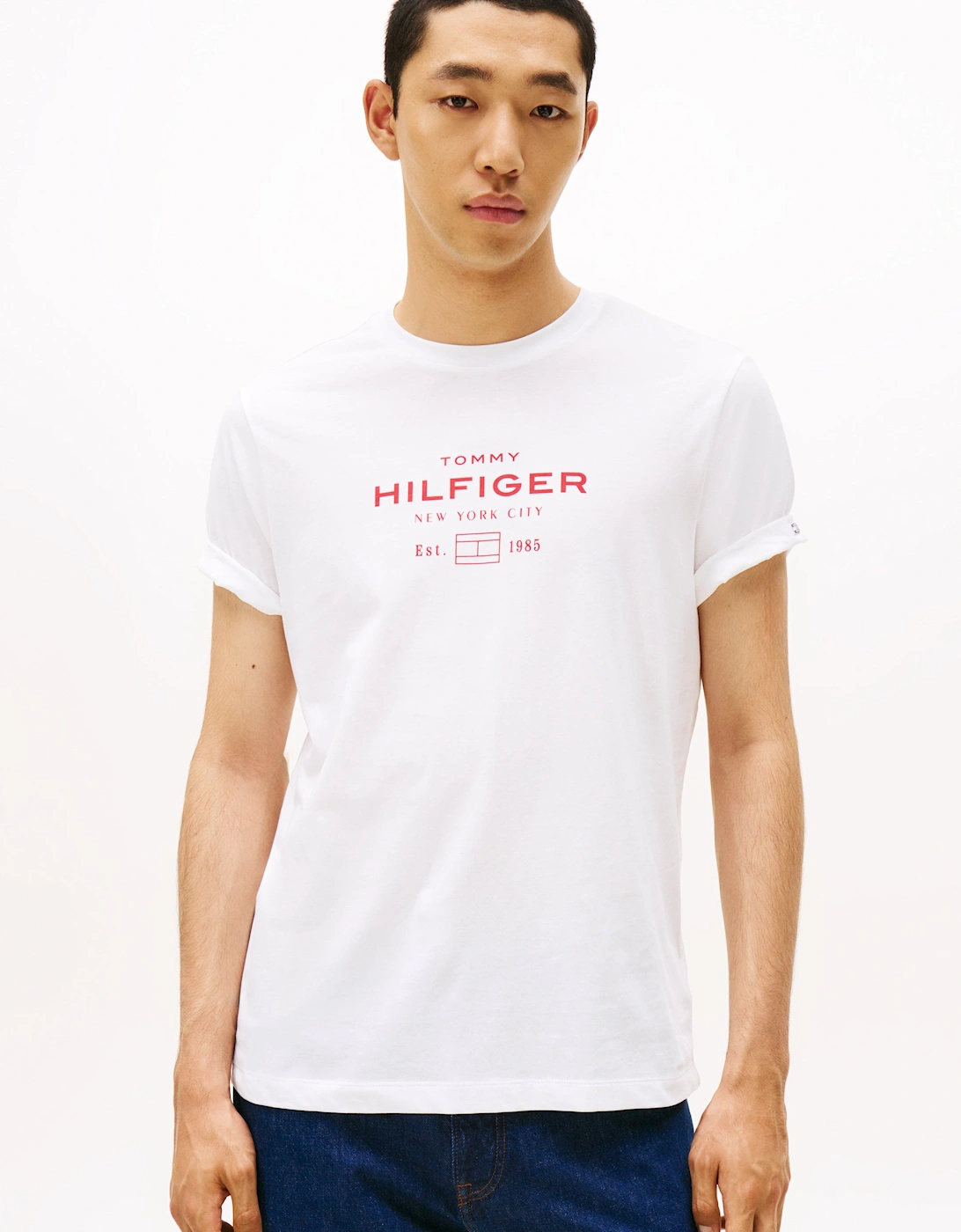 Stack Hilfiger Mens Graphic T-Shirt - White, 6 of 5