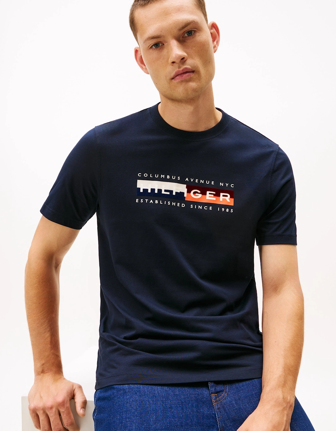 TH Colour Block Mens Graphic T-Shirt - Desert Sky, 6 of 5