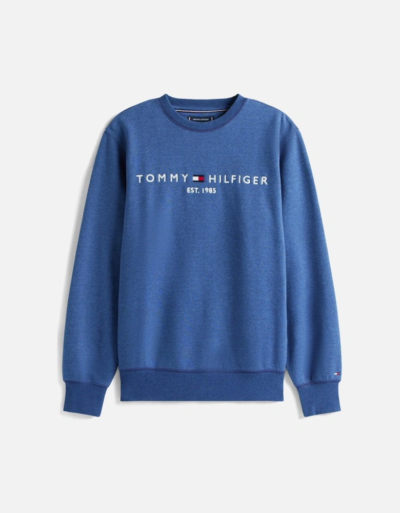 Tommy Logo Mens Sweatshirt - Aegean Sea Heather