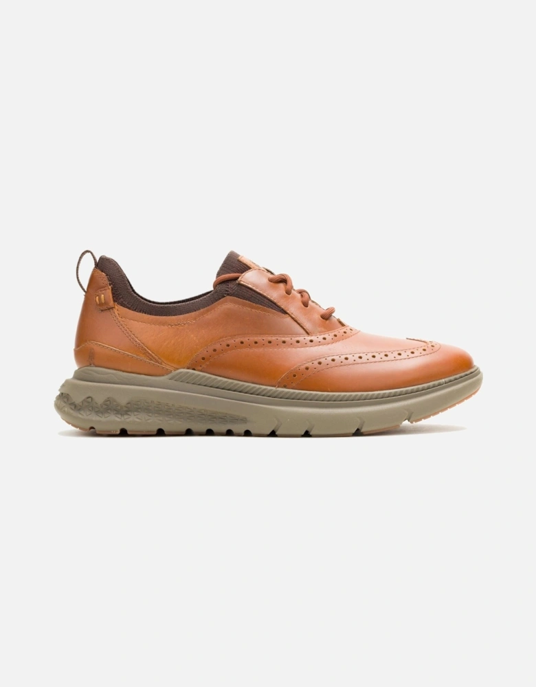 Excel Leather Men's Cognac Lace-Up Shoes