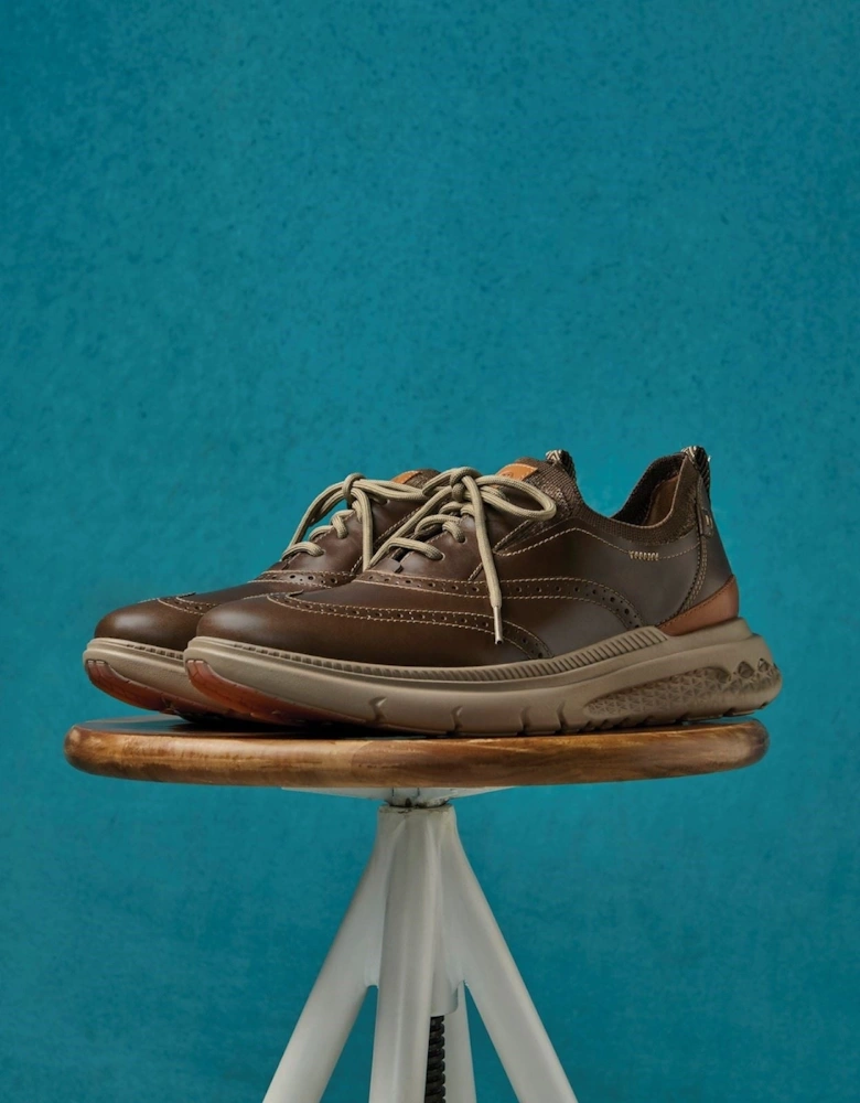 Excel Leather Men's Fossil Lace-Up Shoes