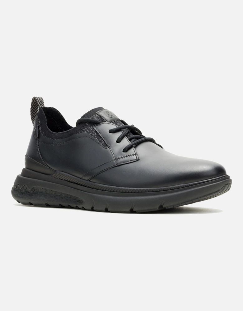 Excel Leather Men's Black/Black Lace-Up Shoes