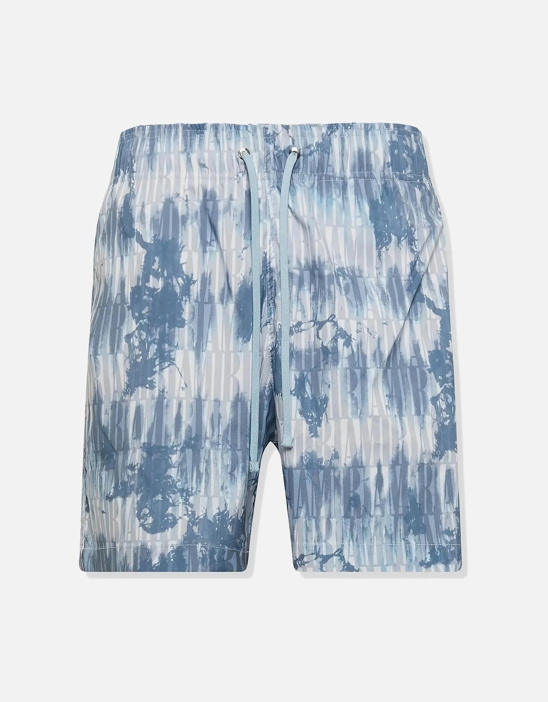 AMIRI TIE DYE ALL OVER LOGO SWIM SHORTS BLUE, 3 of 2