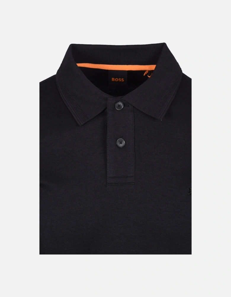 Boss Orange Interlock Polo Black