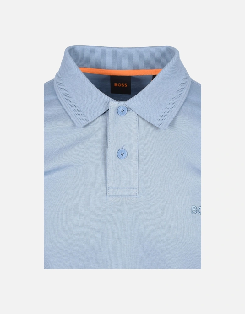 Boss Orange Interlock Polo Light Pastel Blue