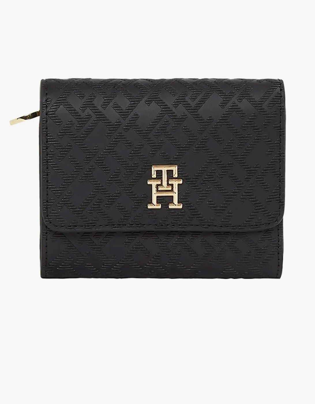 Womens Monogram Trifold Wallet Black, 5 of 4