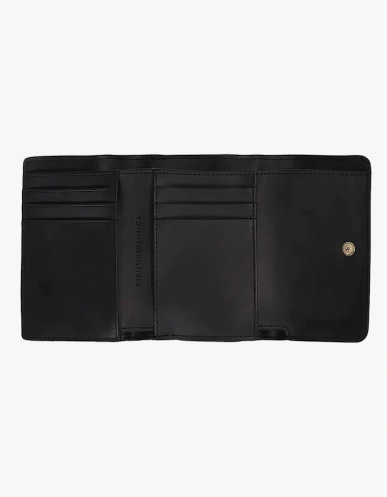 Womens Monogram Trifold Wallet Black