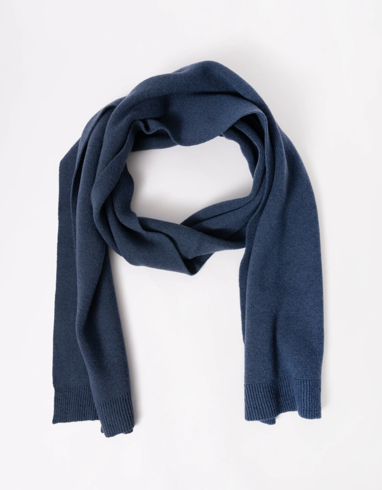 Merino Wool Scarf - Petrol Blue