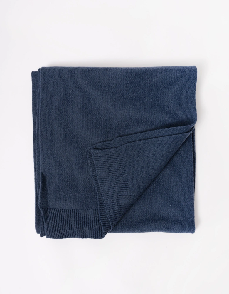 Merino Wool Scarf - Petrol Blue