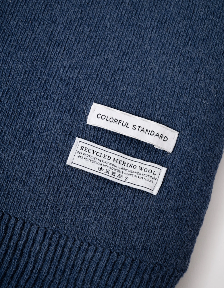 Merino Wool Scarf - Petrol Blue