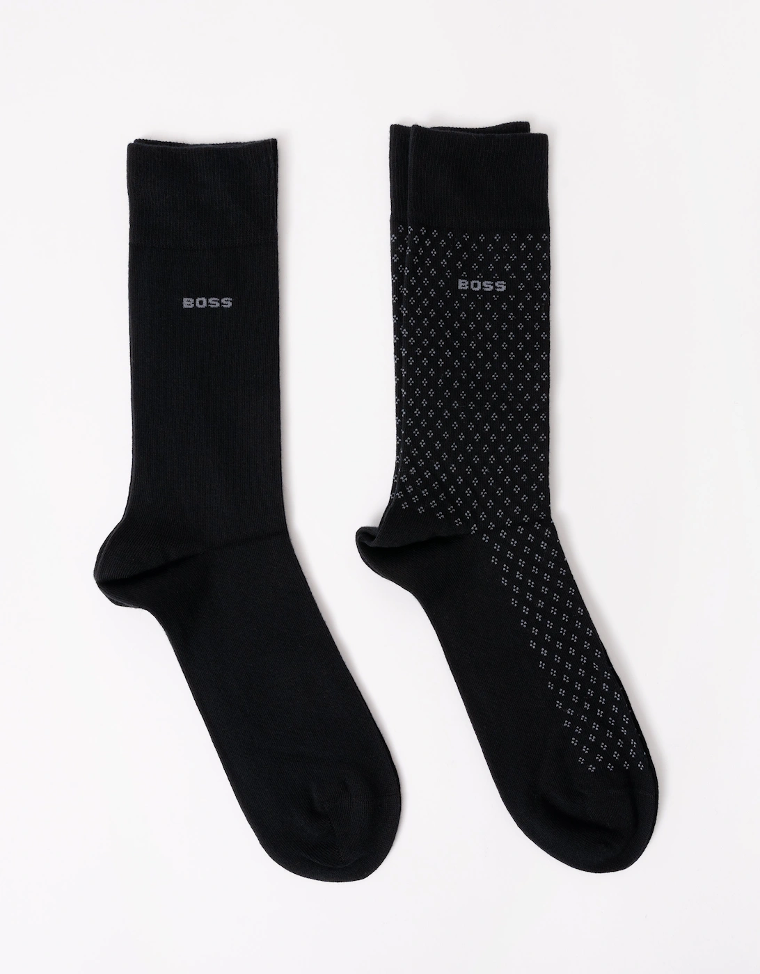 BOSS Orange 2-Pack RS Minipattern CC Mens Socks - Black 001, 2 of 1
