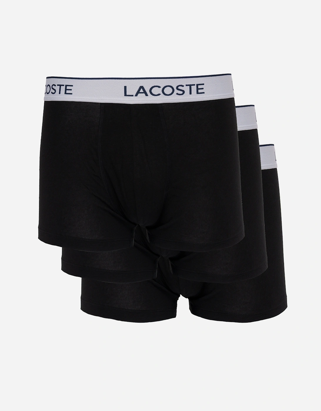 3-Pack Contrast Stripe Stretch Cotton Mens Trunks - Black 031, 3 of 2