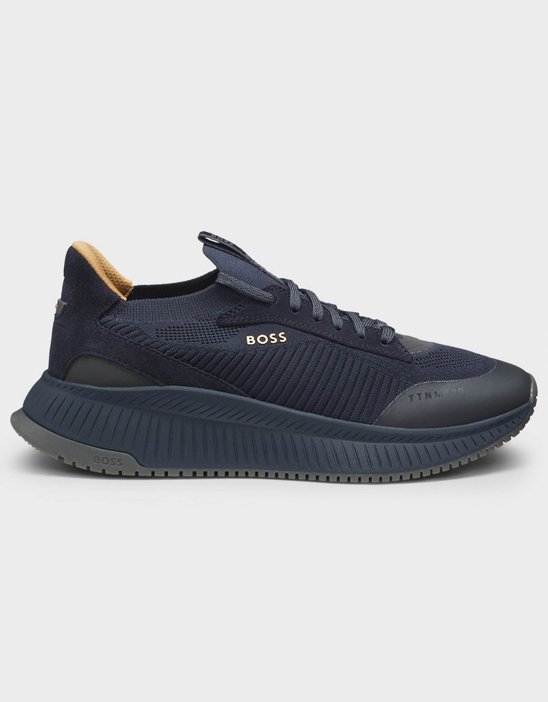 BOSS Orange TTNM EVO Mens Trainers with Knitted Uppers - Open Blue 475