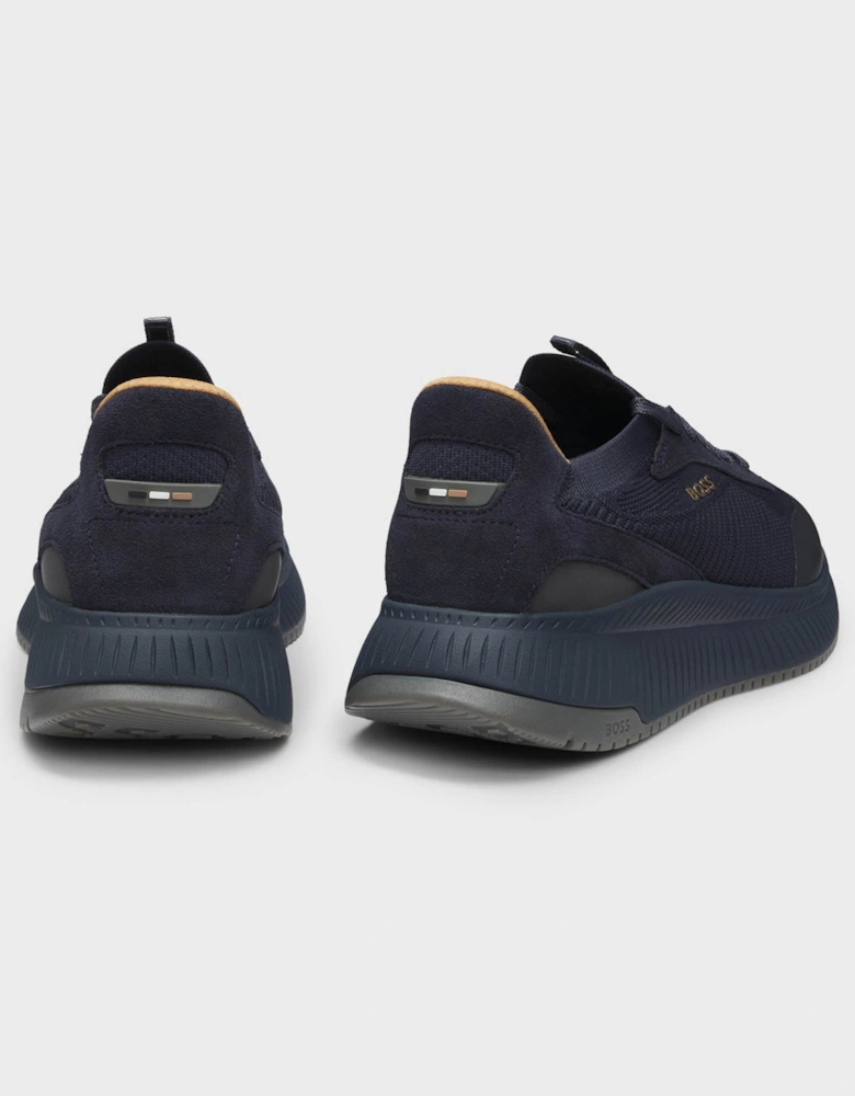BOSS Orange TTNM EVO Mens Trainers with Knitted Uppers - Open Blue 475