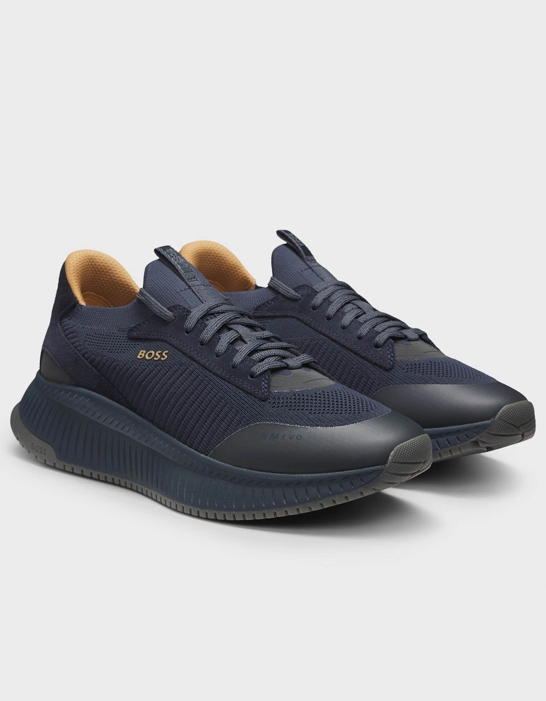 BOSS Orange TTNM EVO Mens Trainers with Knitted Uppers - Open Blue 475, 5 of 4