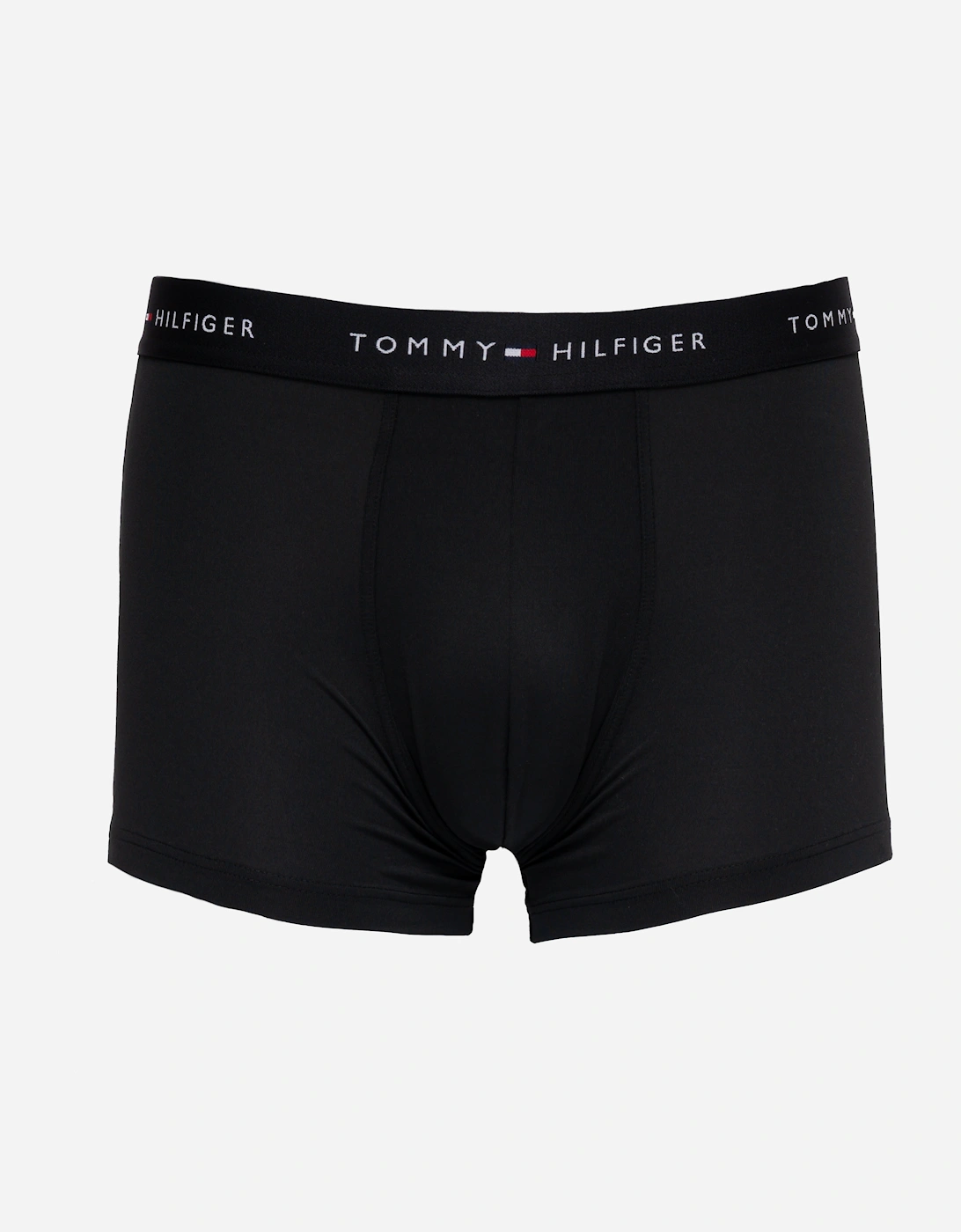 3 Pack Logo Waistband Mens Trunks - Black/Black/Black