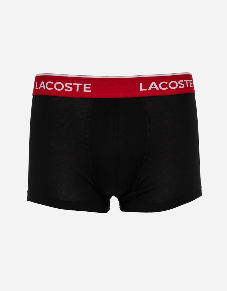 3-Pack Mens Trunks - Black/Flamingo-Ladybird-Black AIB