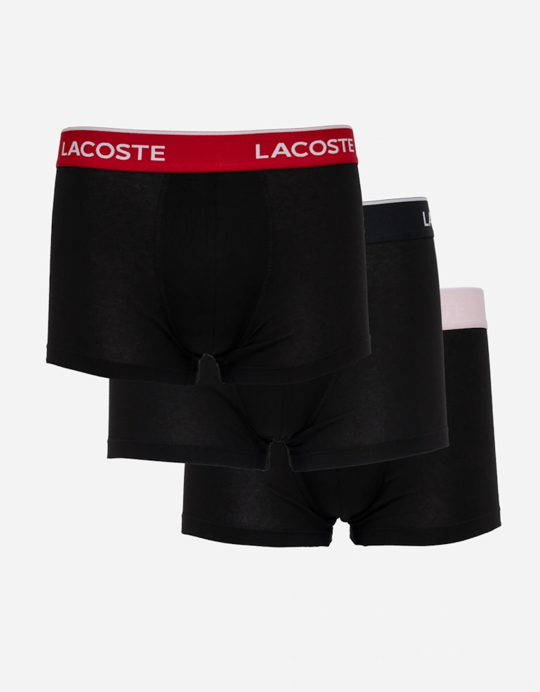 3-Pack Mens Trunks - Black/Flamingo-Ladybird-Black AIB