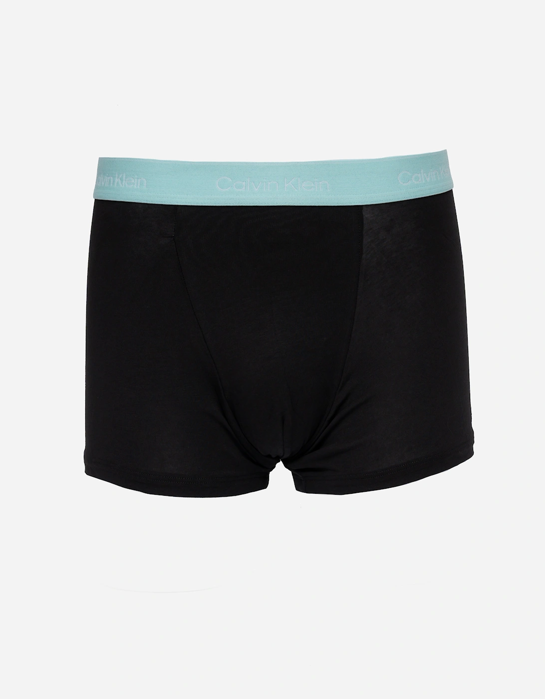 3 Pack Icon Cotton Stretch Mens Relaxed Fit Trunks - Black Bodies W/ Tahiti Turquoise/Da