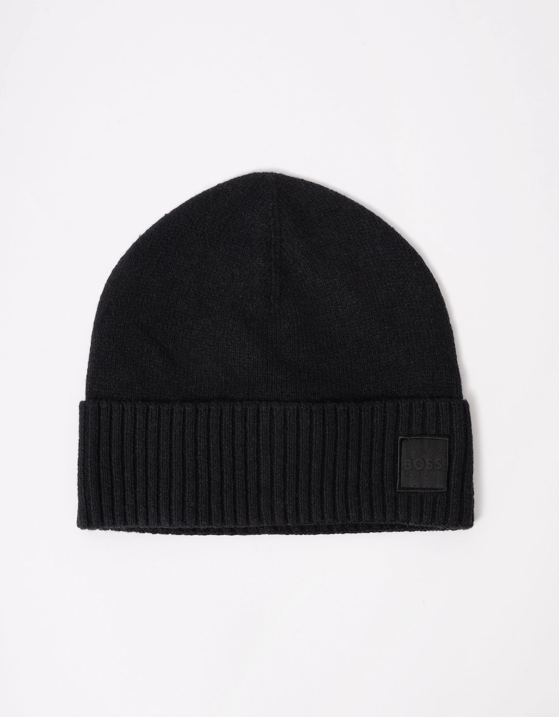 BOSS Orange Akaio R Mens Beanie with Logo Label - Black 001, 5 of 4