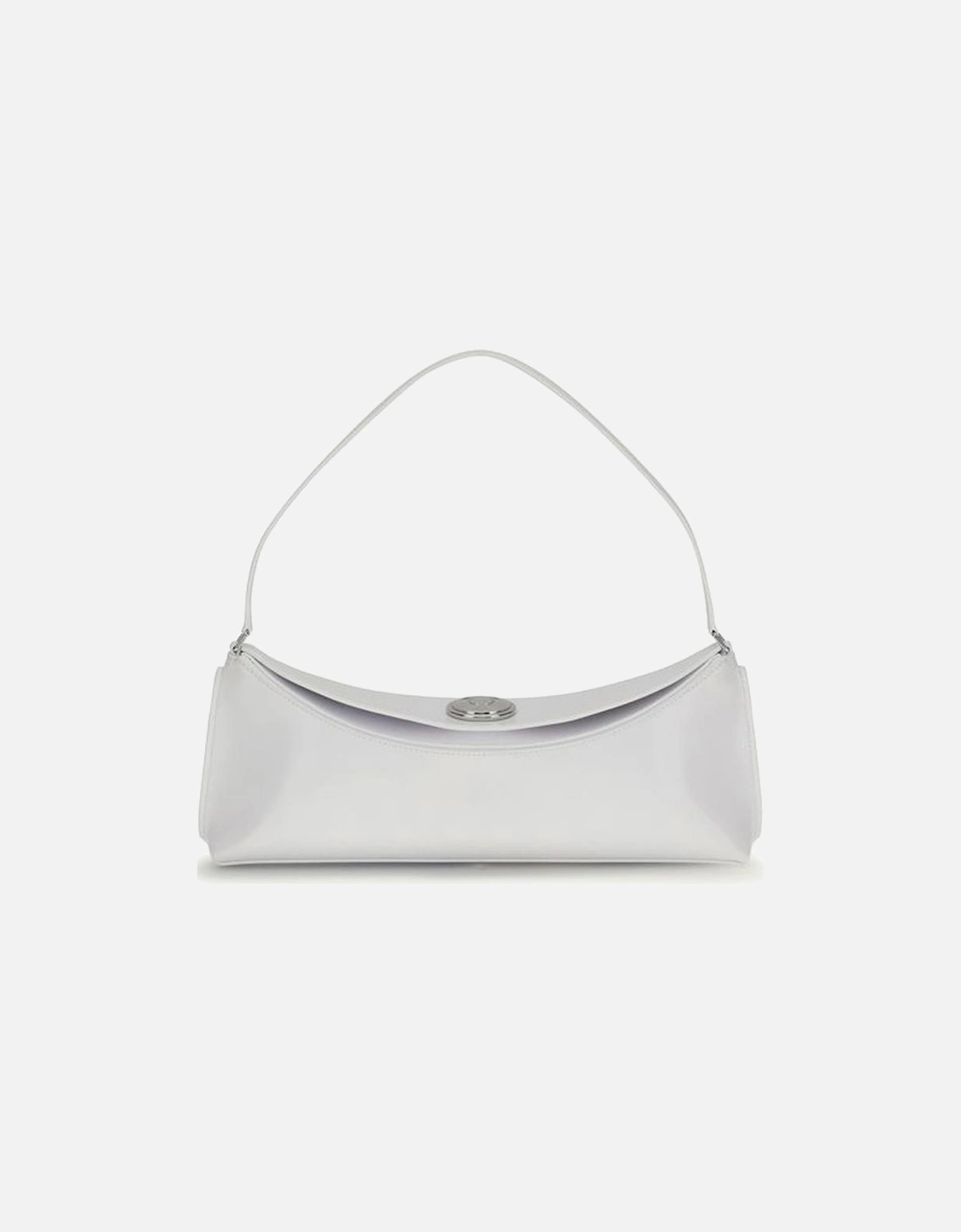 Leather Quilted Shoulder Bag with Chain Strap Women - White, 5 of 4