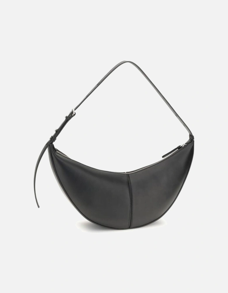 Leather Lace-Up Platform Boots Women - Black Shoulder Bags