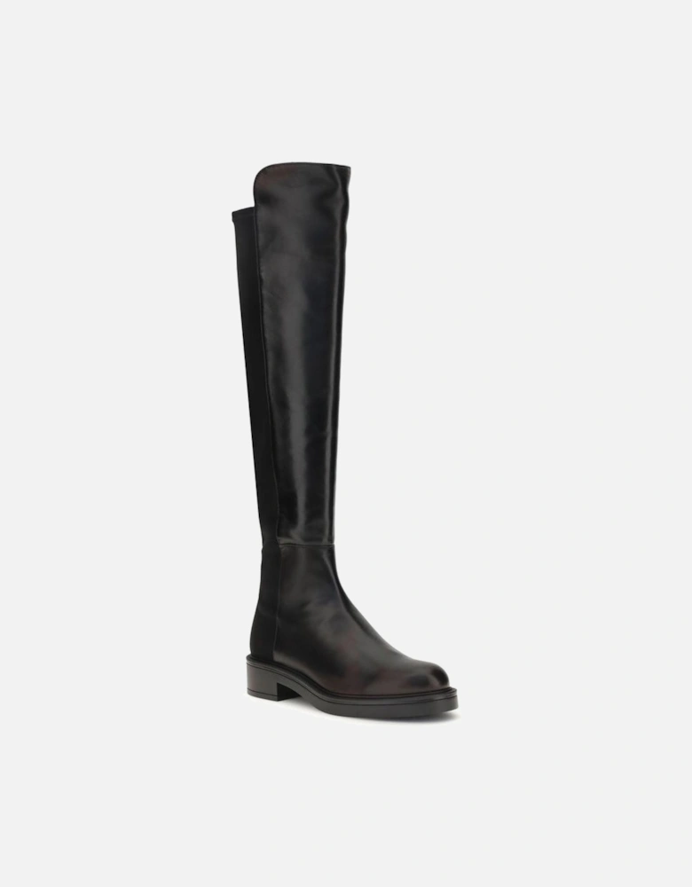 Leather Biker Jacket with Silver Hardware Women - Black Boots