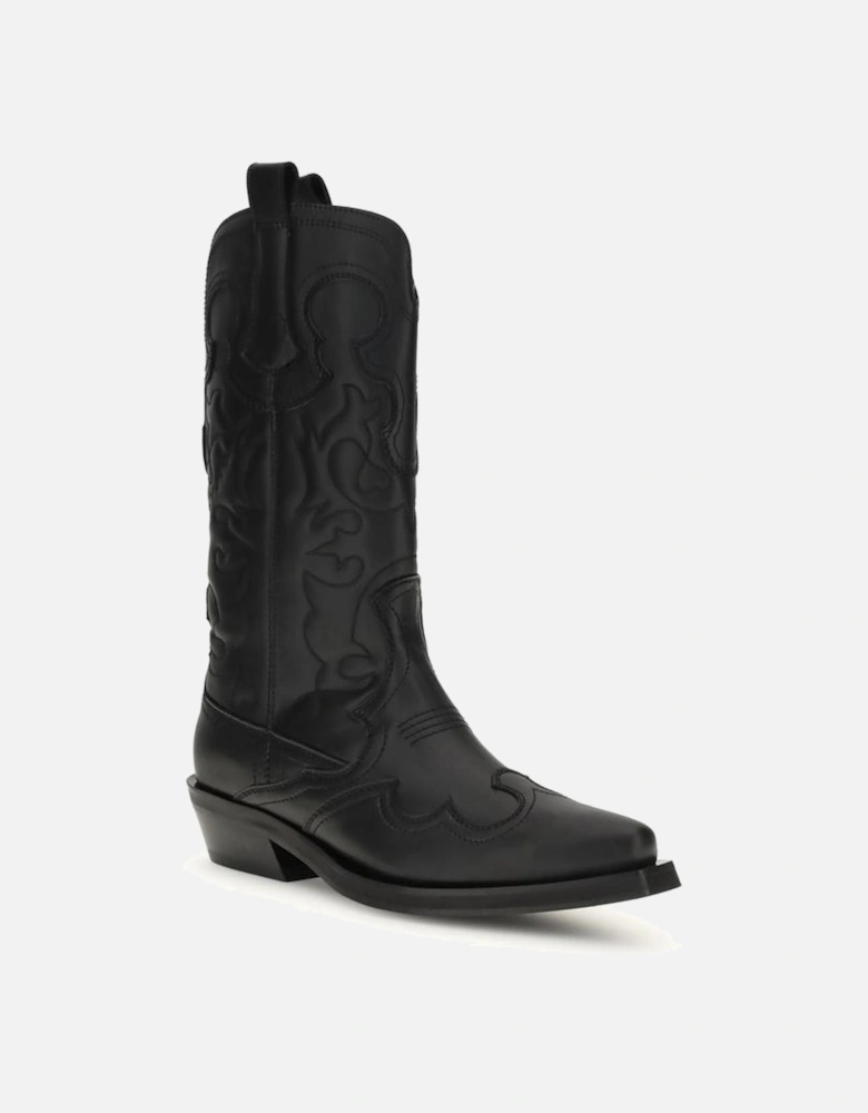 High-Waisted Wide-Leg Tailored Trousers Women - Black Boots