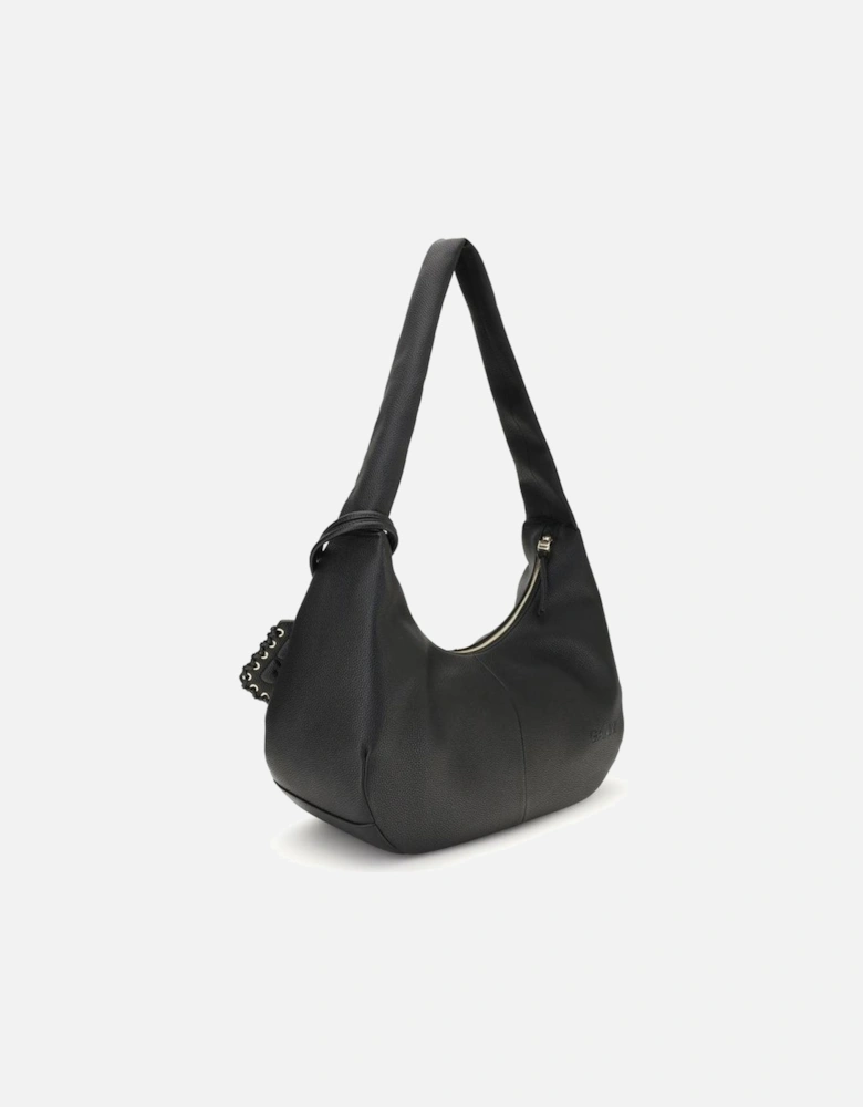 Cashmere Ribbed Knit Crew Neck Sweater Women - Black Shoulder Bags