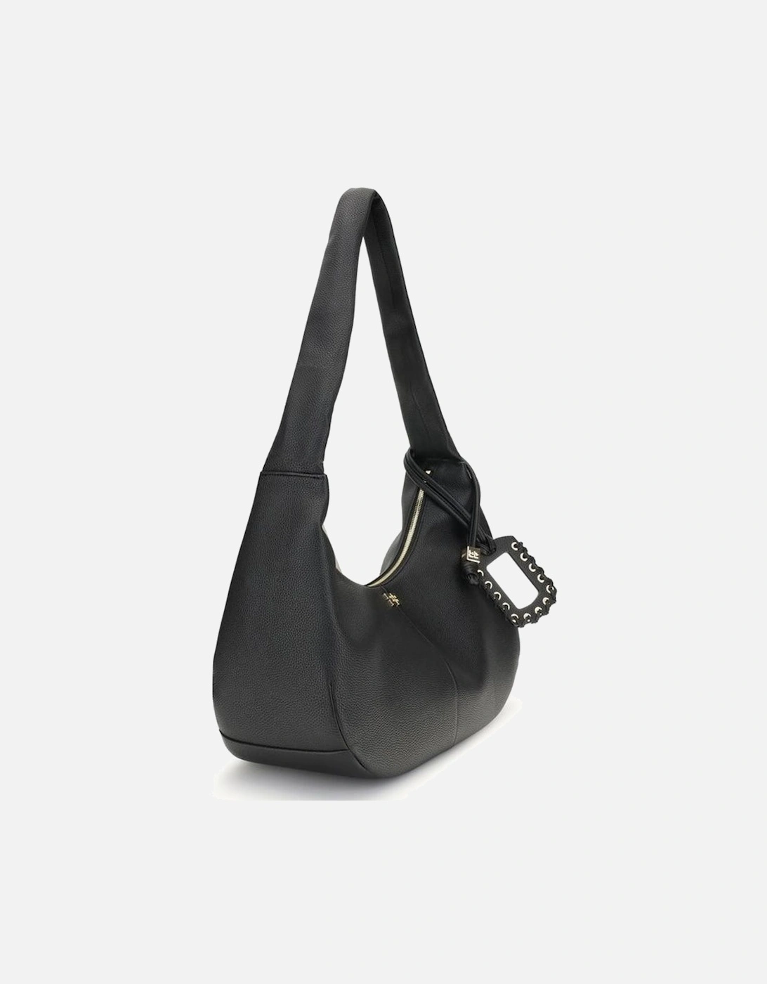 Cashmere Ribbed Knit Crew Neck Sweater Women - Black Shoulder Bags