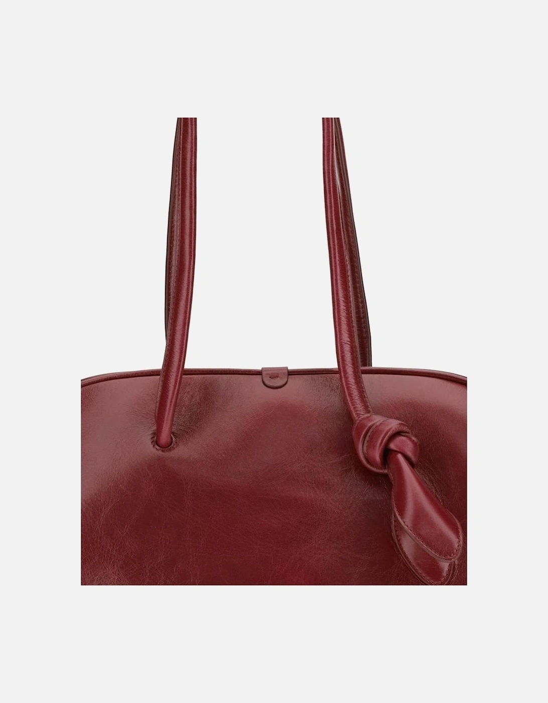 Cotton Crew Neck Sweatshirt with Logo Detail Women - Red Shoulder Bags